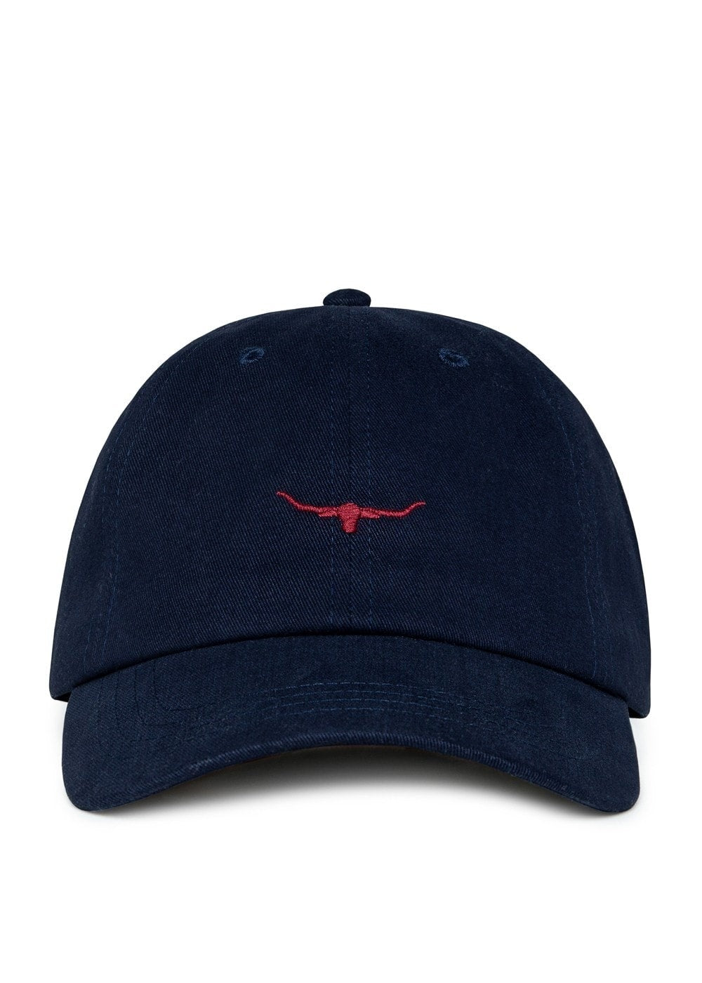 Mini Longhorn Cap - Navy & Red - 2