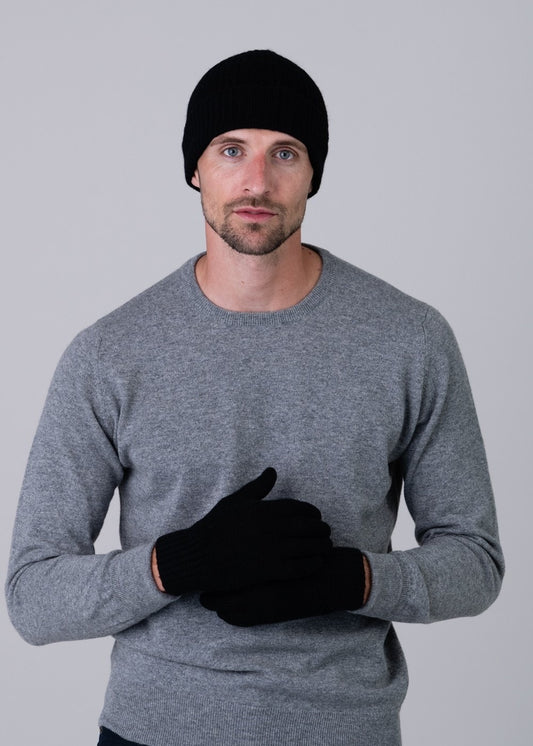 Cashmere Gloves - Black - 1