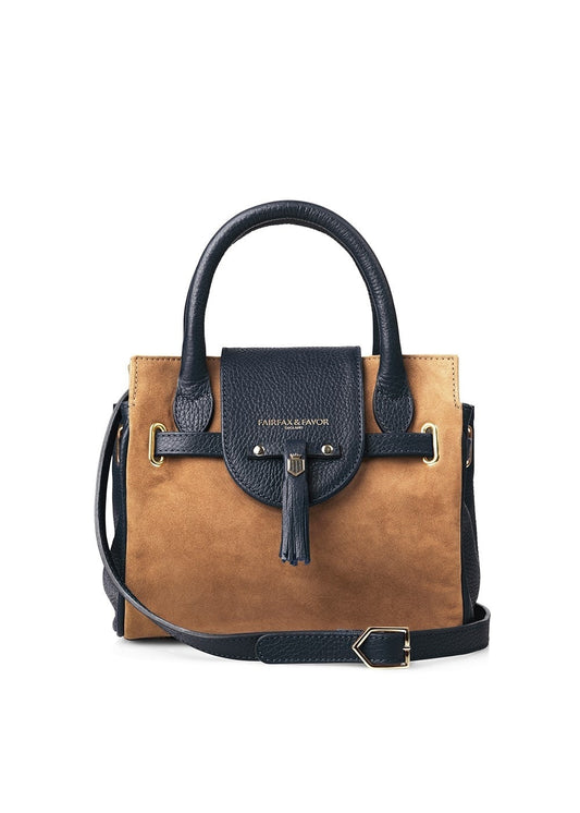 Mini Windsor Handbag - Tan and Navy - 0