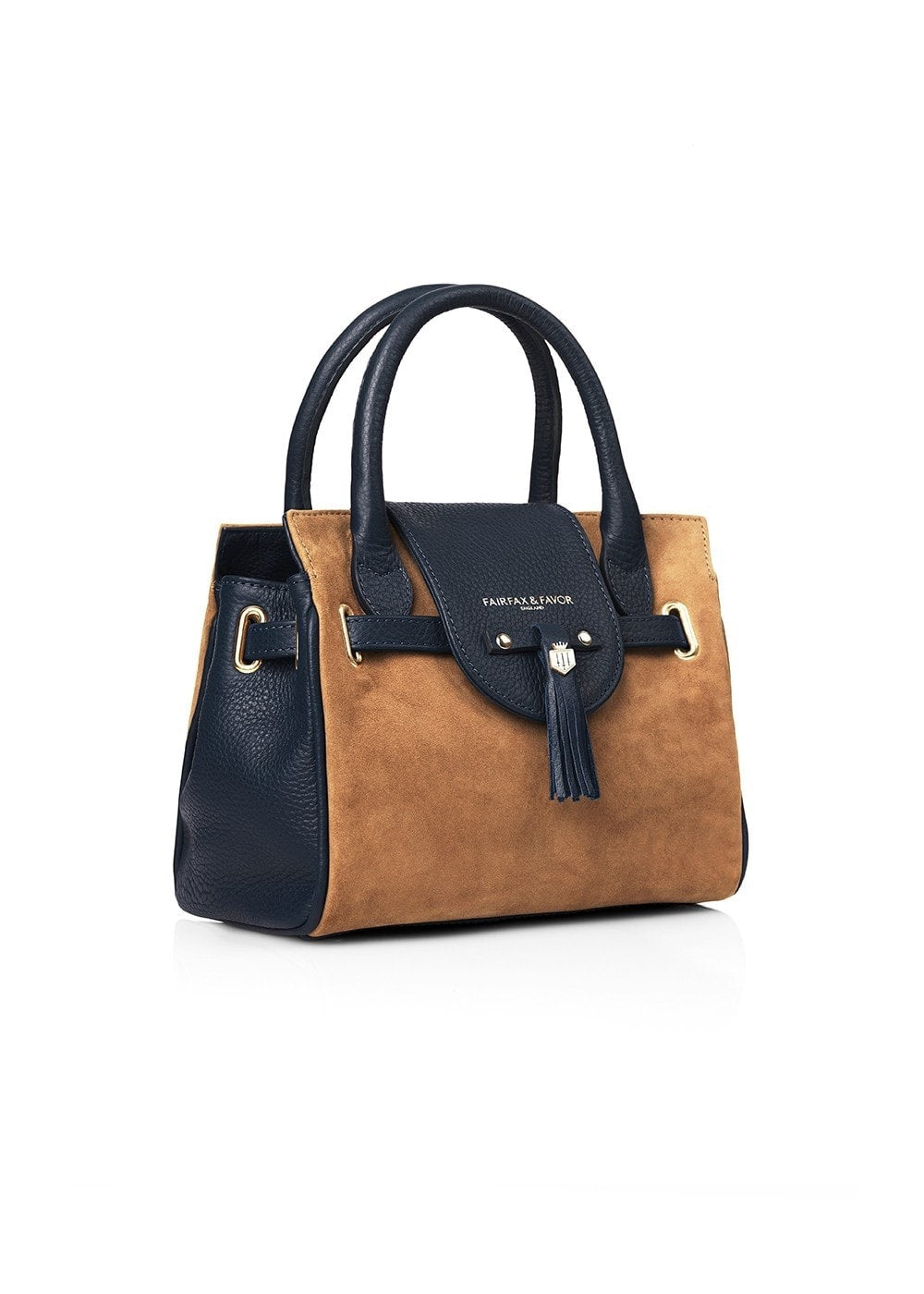 Mini Windsor Handbag - Tan and Navy - 1