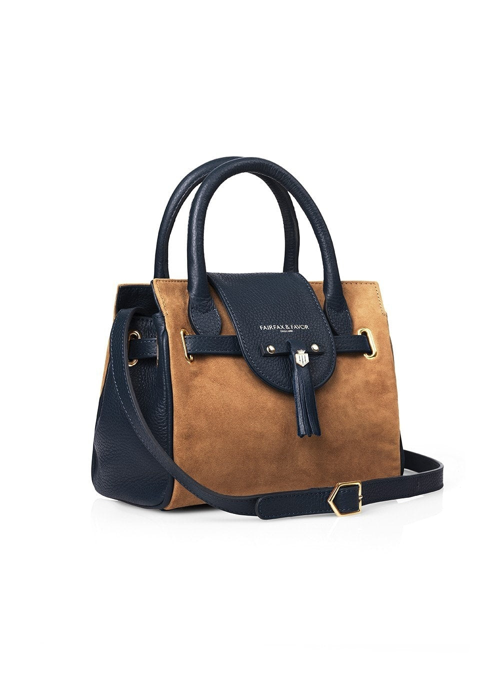 Mini Windsor Handbag - Tan and Navy - 4