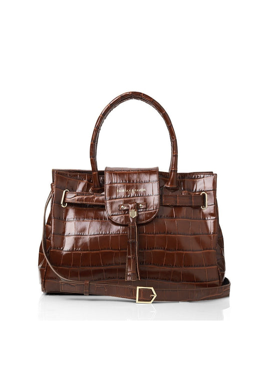 Leather Windsor Handbag - Conker - 0