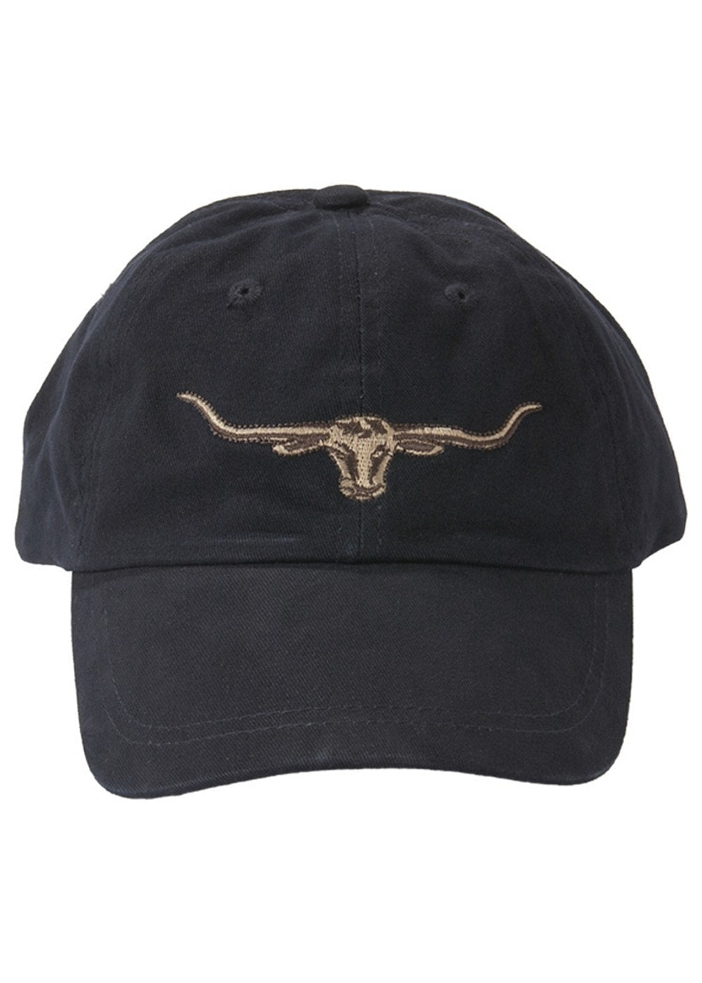 Sueded Drill Longhorn Cap - Navy - 1