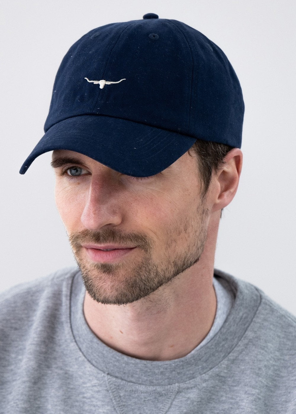 Mini Longhorn Cap - Navy and Bone - 1