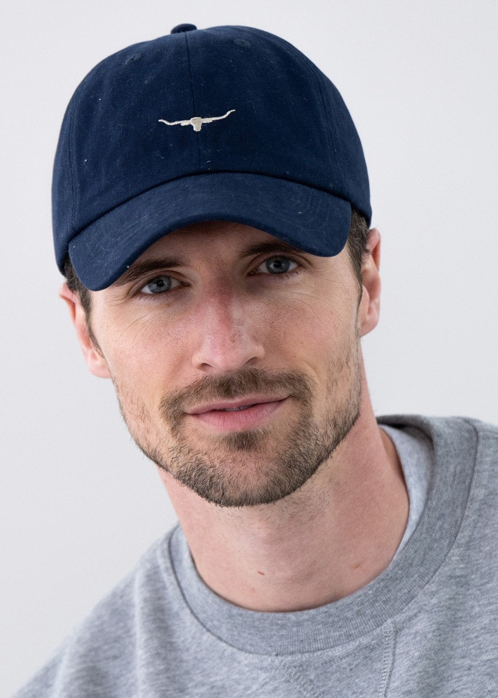 Mini Longhorn Cap - Navy and Bone - 2