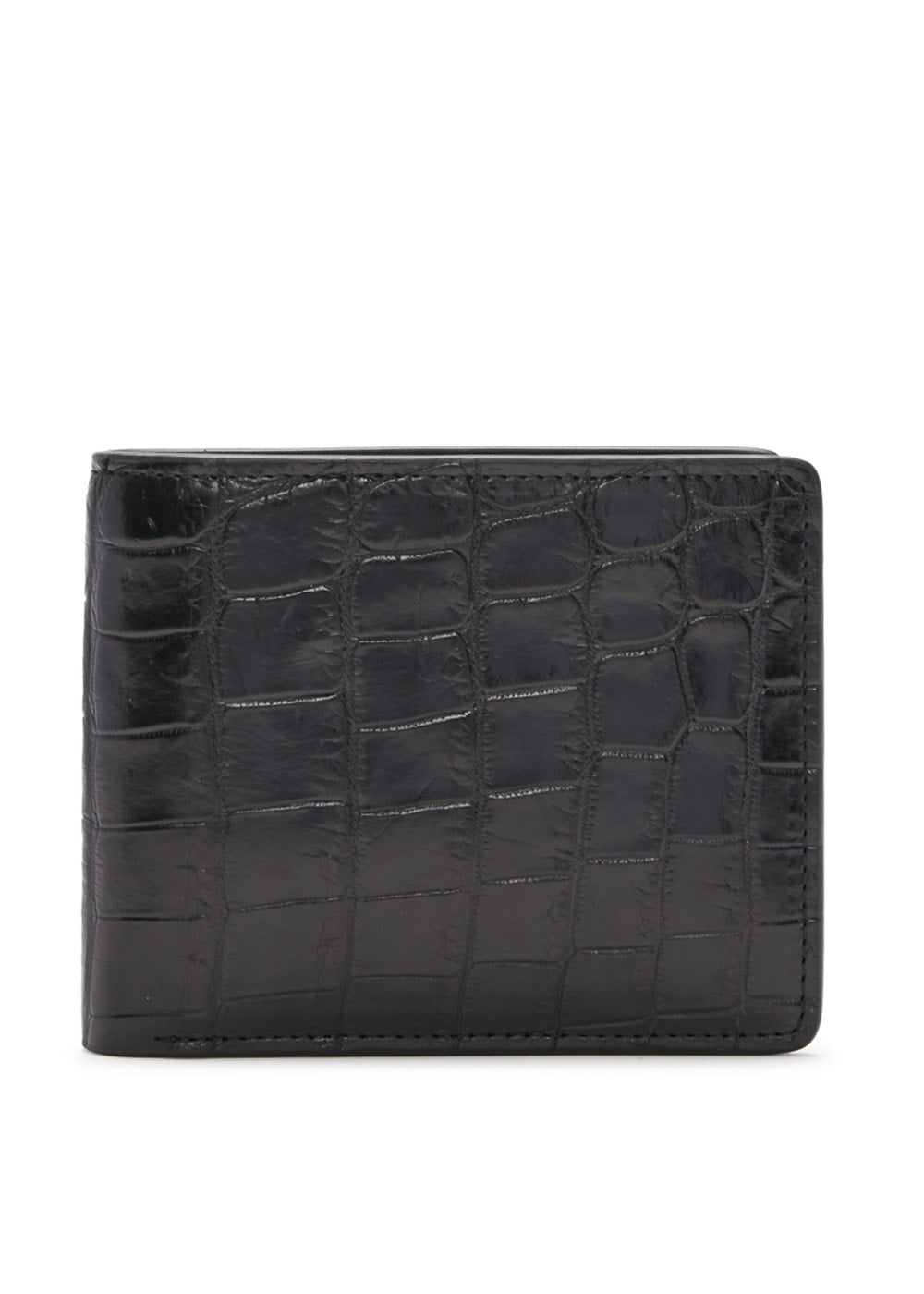 Crocodile City Slim Bi-Fold Wallet - Black - 0