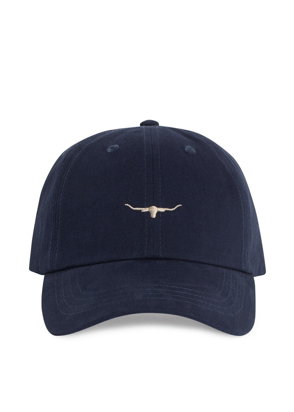 Mini Longhorn Cap - Navy and Bone - 4