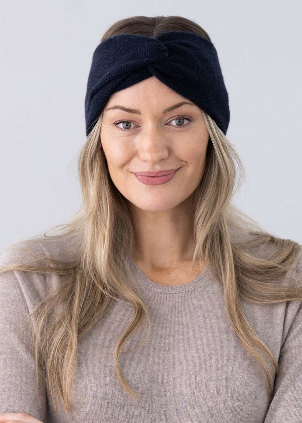 Cashmere Headband - Navy - 2