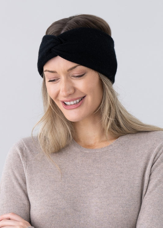 Cashmere Headband - Black - 1