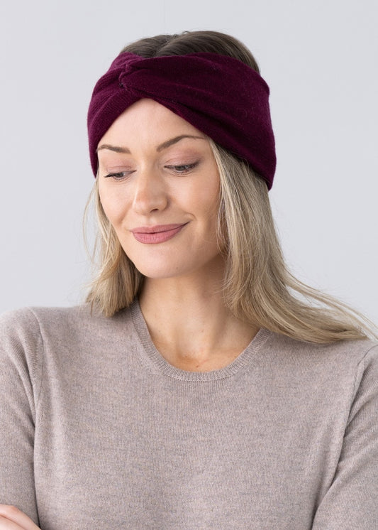 Cashmere Headband - Bordeaux - 1