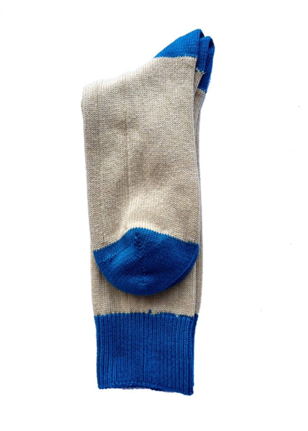 Rugger Heel and Toe Socks - Aqua and Mustard - 1