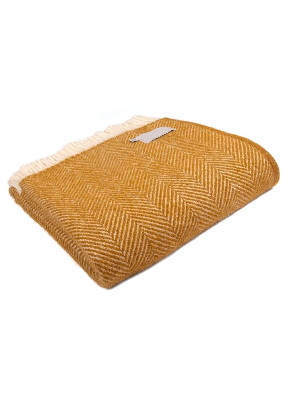 Fortrose Fishbone Throw - English Mustard - 0