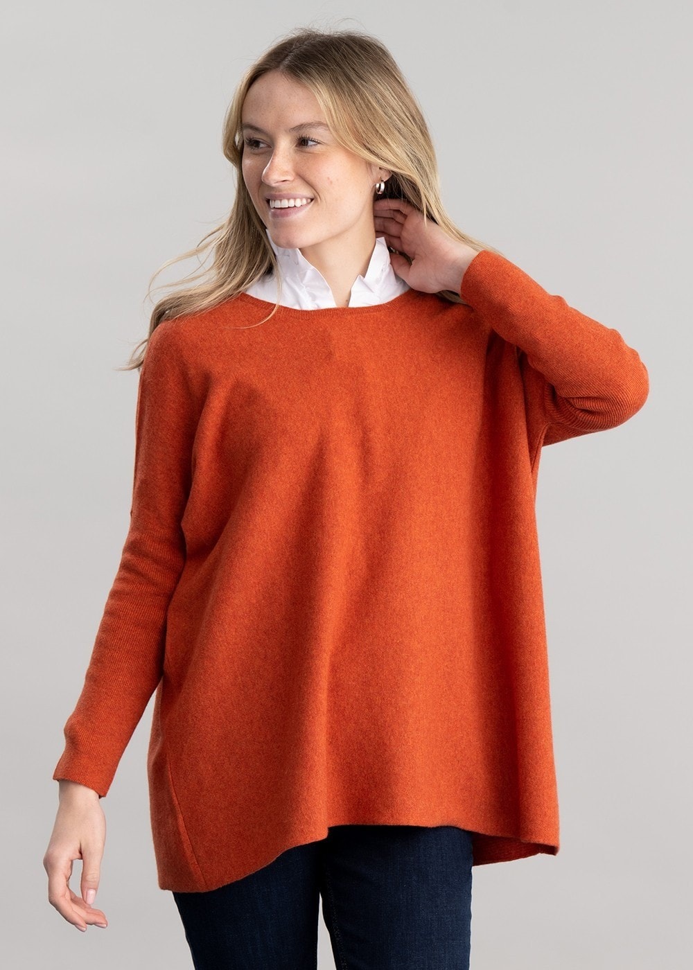 Beatrice Crew Cape - Ember - 2