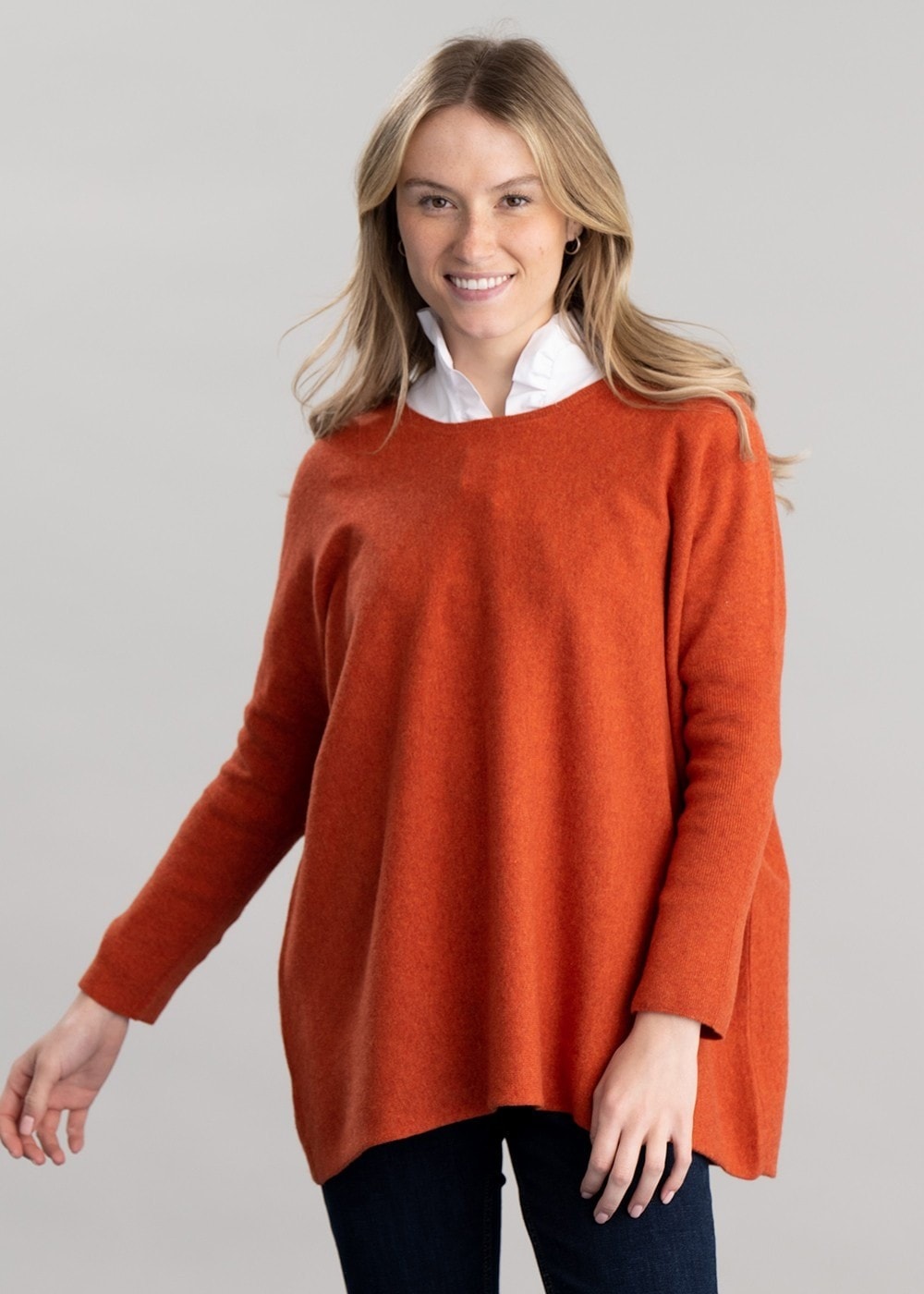 Beatrice Crew Cape - Ember - 3