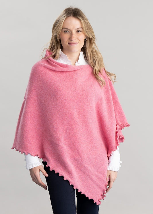 Lindsey Lambswool Poncho - Nougat - 1