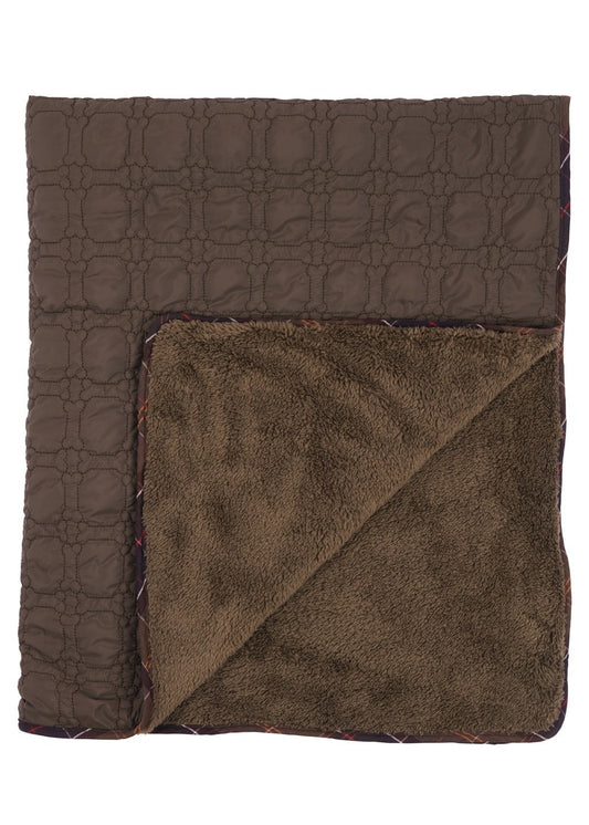 Dog Bone Quilted Blanket - Dark Olive - 0