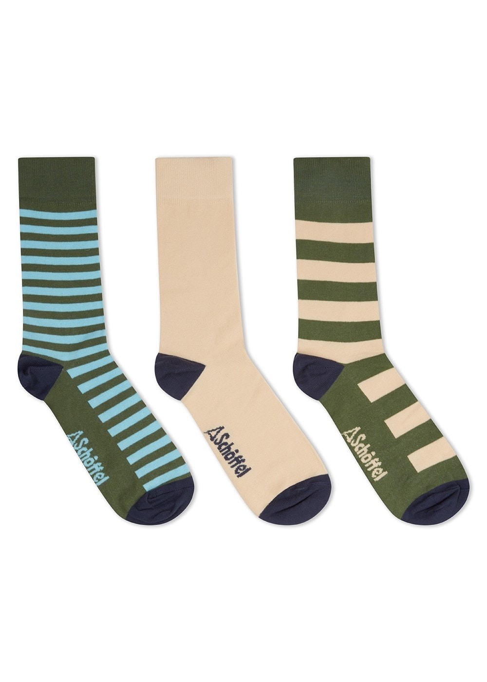 Bamboo Socks (Pack of 3) - Cedar Stripe - 2