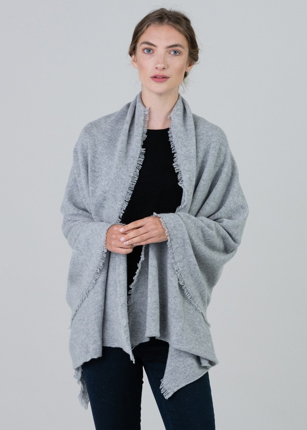 Poppy Cashmere Wrap - Flannel - 3