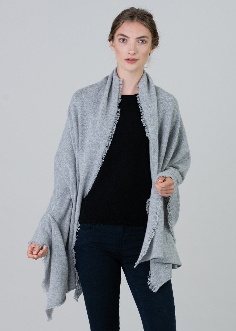 Poppy Cashmere Wrap - Flannel - 4