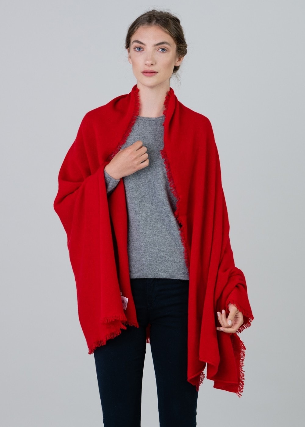 Poppy Cashmere Wrap - Cardinal - 2