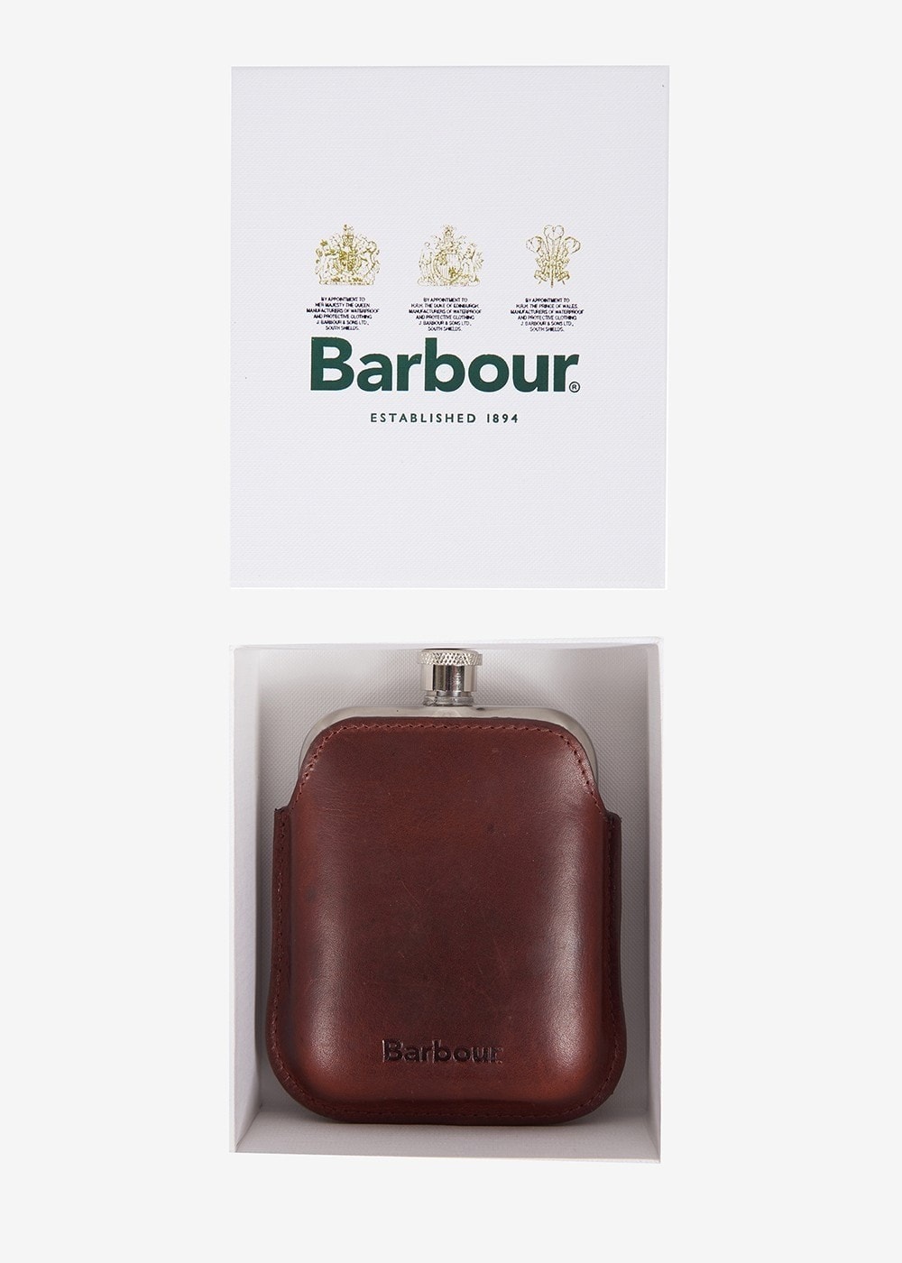 Wax Leather Hip Flask - Dark Brown - 0