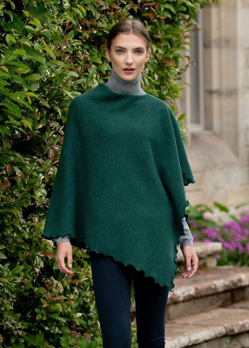 Lindsey Lambswool Poncho - Cossack - 2