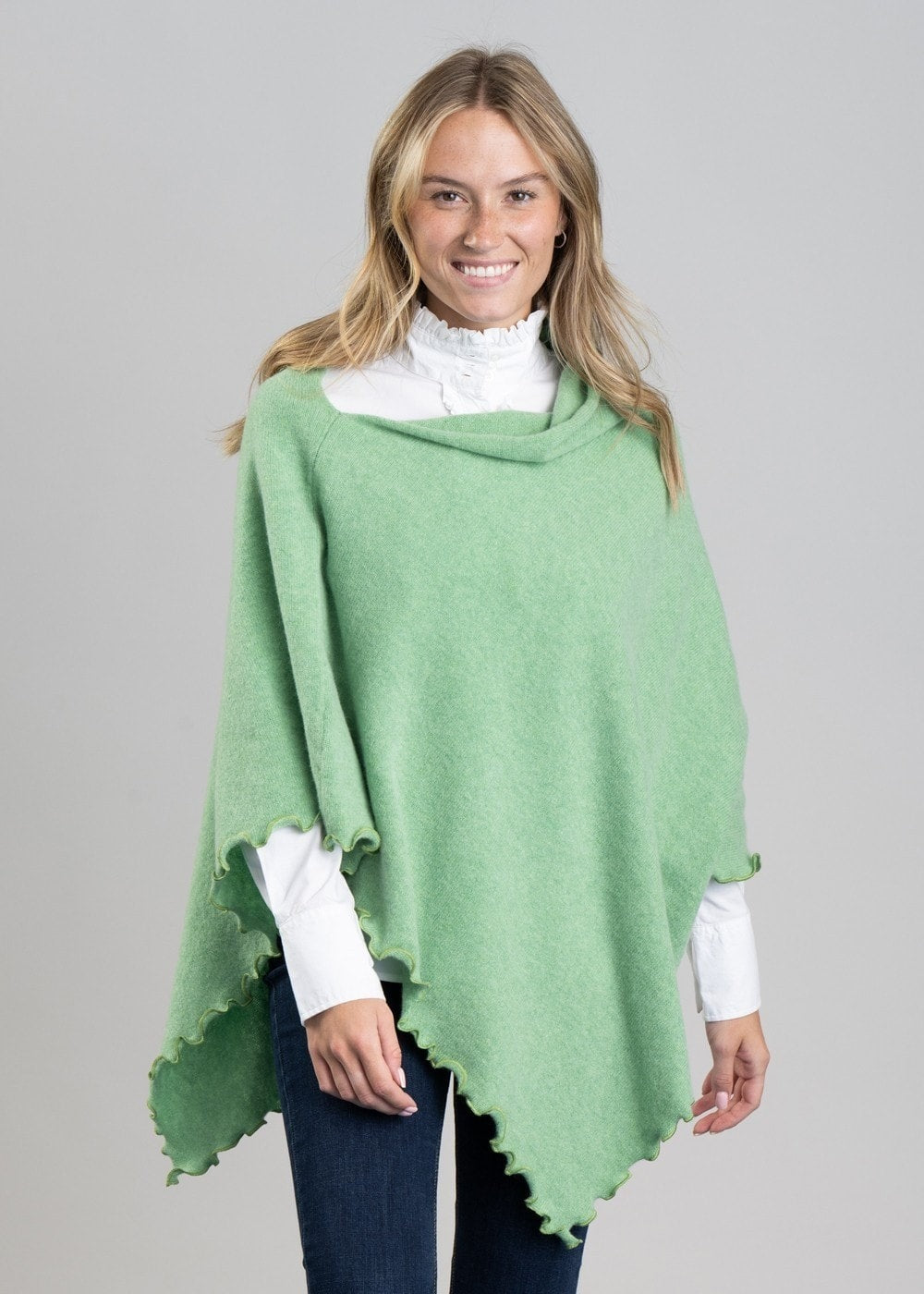 Lindsey Lambswool Poncho - Springtime - 1