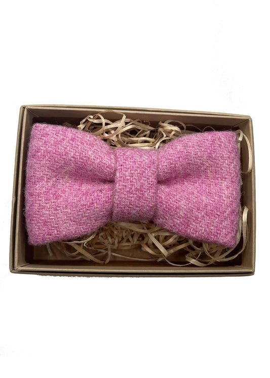 Harris Tweed Bow Tie - Pale Pink - 0