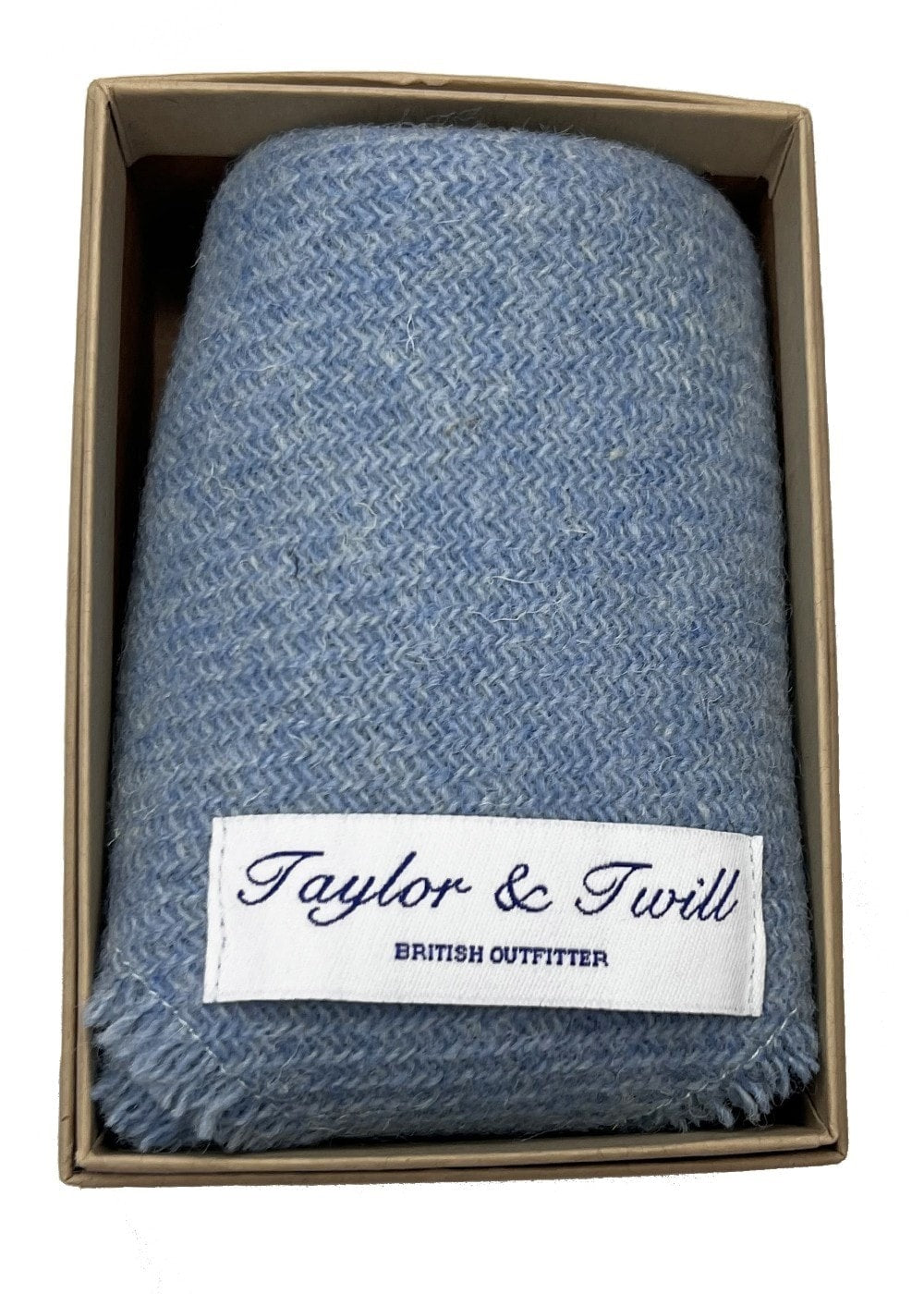 Harris Tweed Pocket Square - Pale Blue - 0