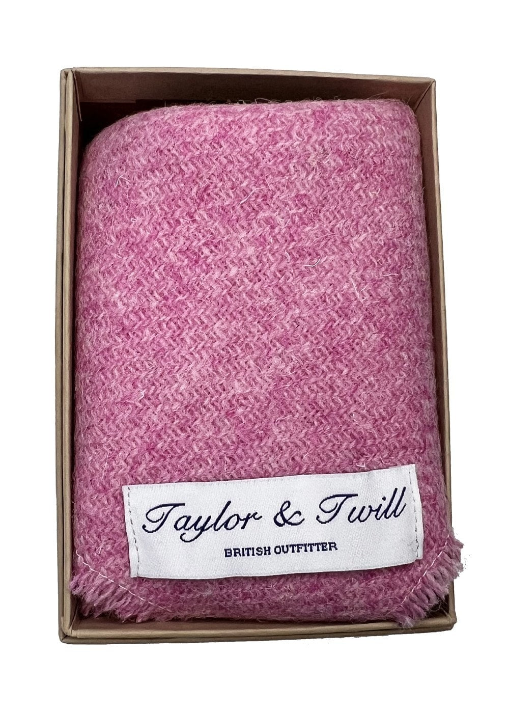 Harris Tweed Pocket Square - Pale Pink - 0