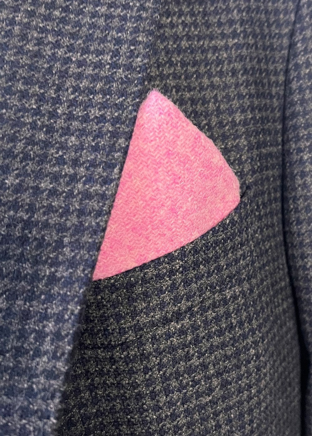 Harris Tweed Pocket Square - Pale Pink - 1