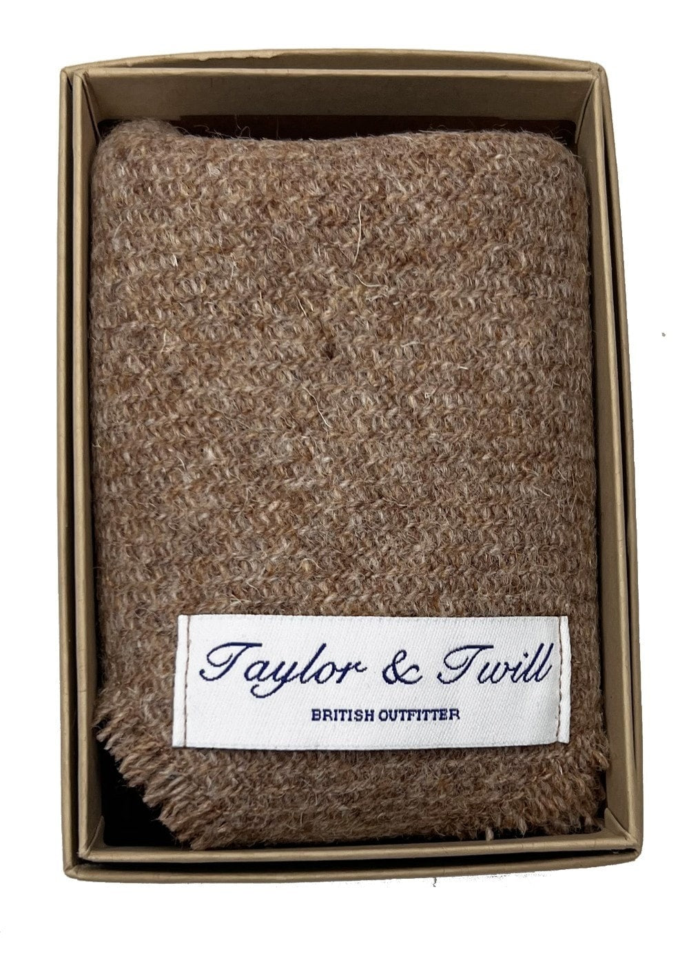 Harris Tweed Pocket Square - Oatmeal - 0