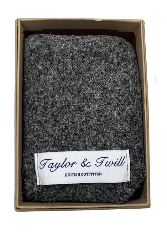 Harris Tweed Pocket Square - Dark Grey - 0