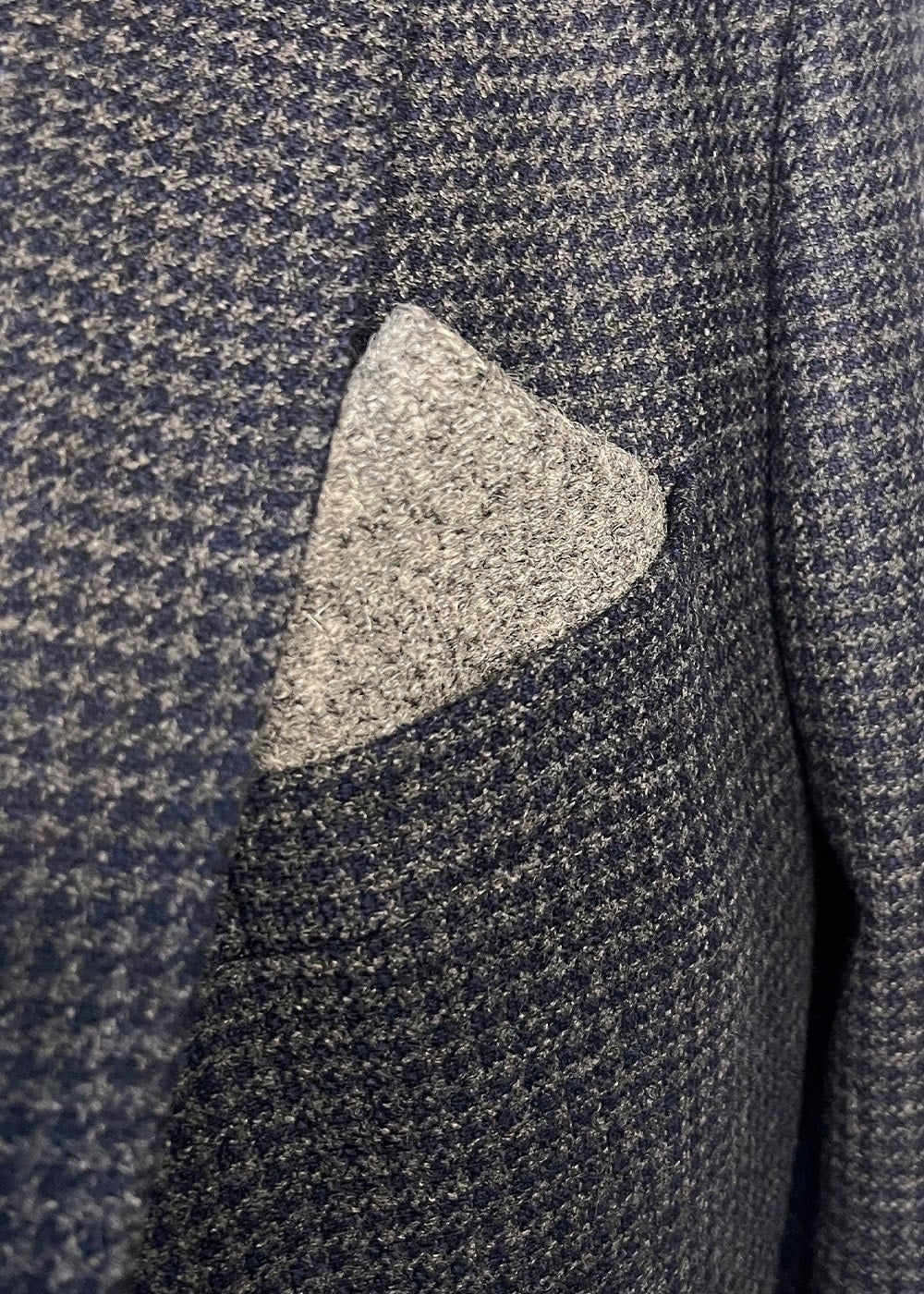 Harris Tweed Pocket Square - Dark Grey - 1