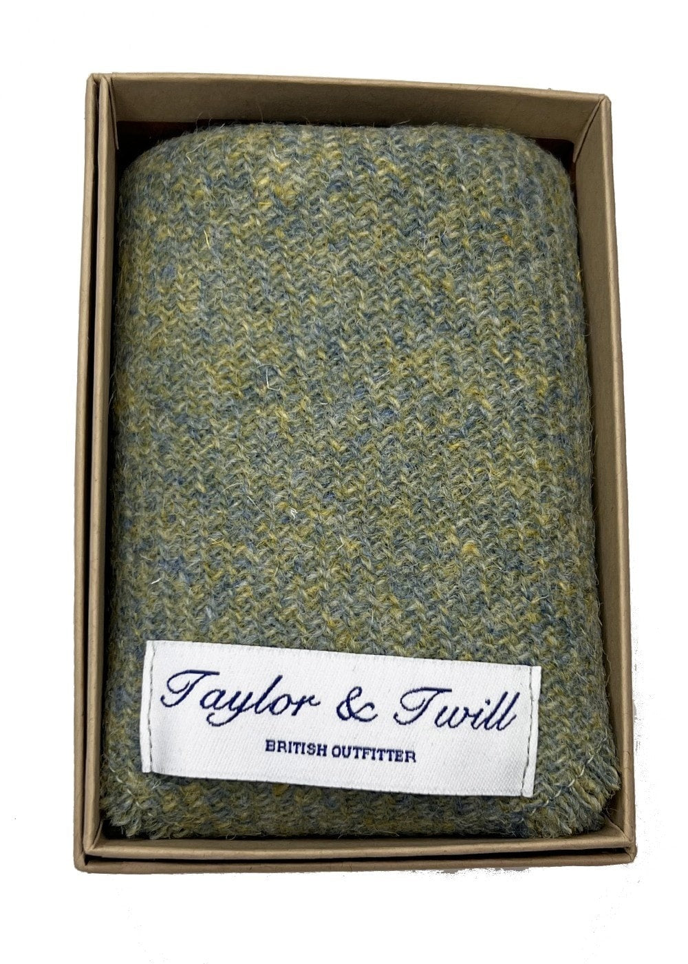 Harris Tweed Pocket Square - Green-Blue - 0