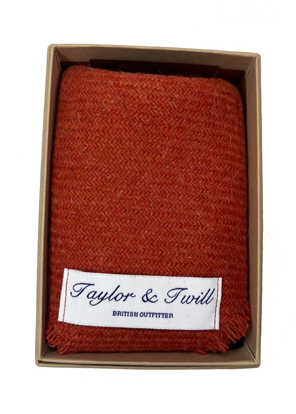 Harris Tweed Pocket Square - Rust Orange - 0