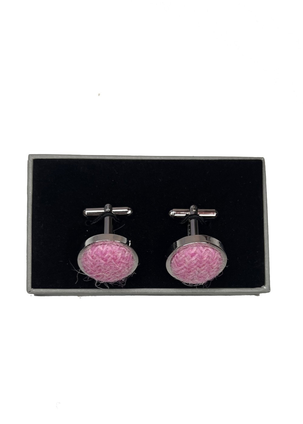 Harris Tweed Cufflinks - Pale Pink - 0