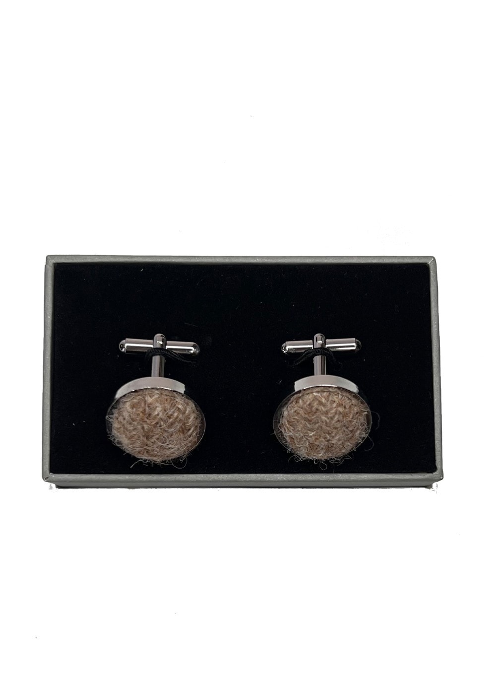 Harris Tweed Cufflinks - Oatmeal - 0