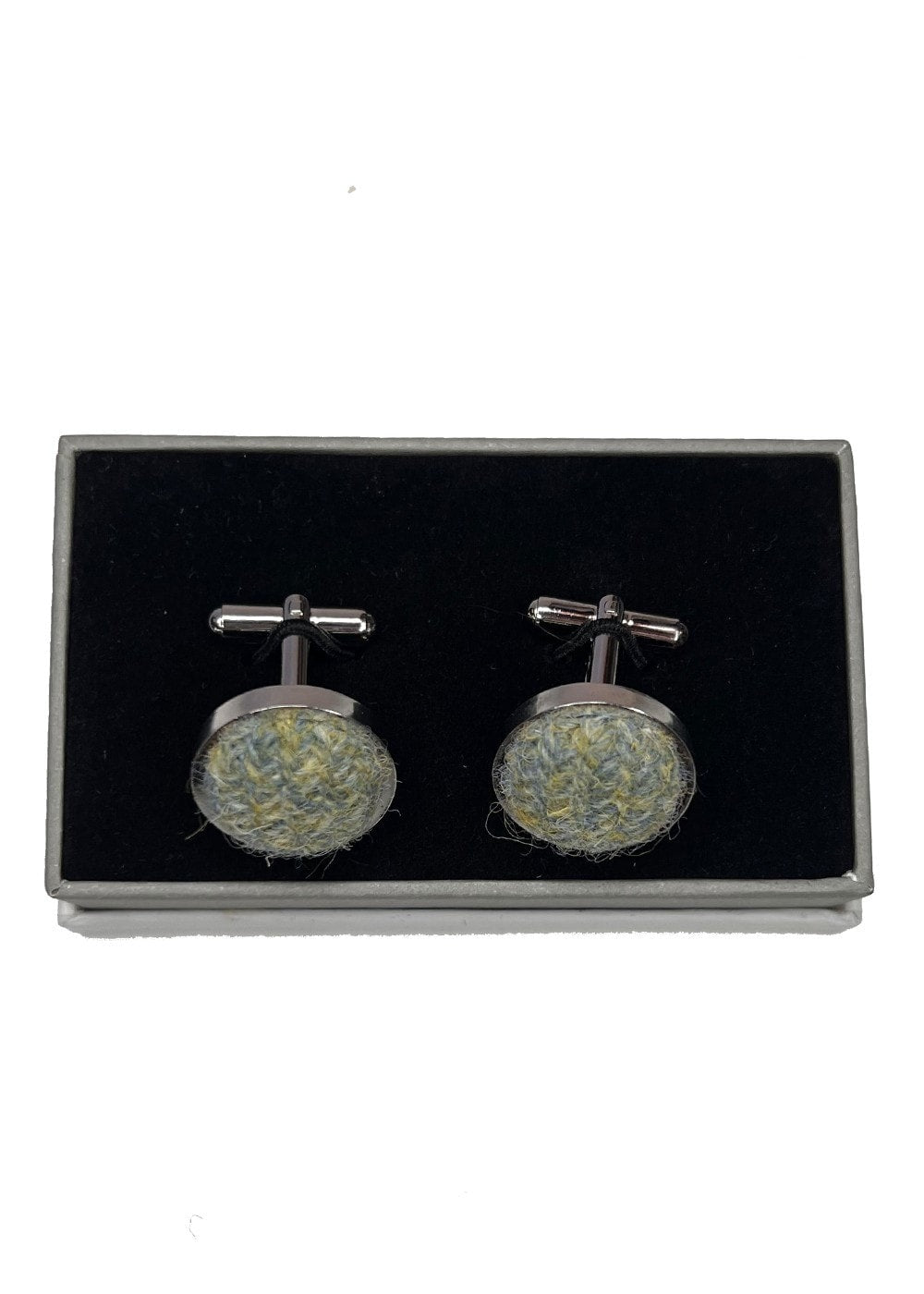 Harris Tweed Cufflinks - Green-Blue - 0