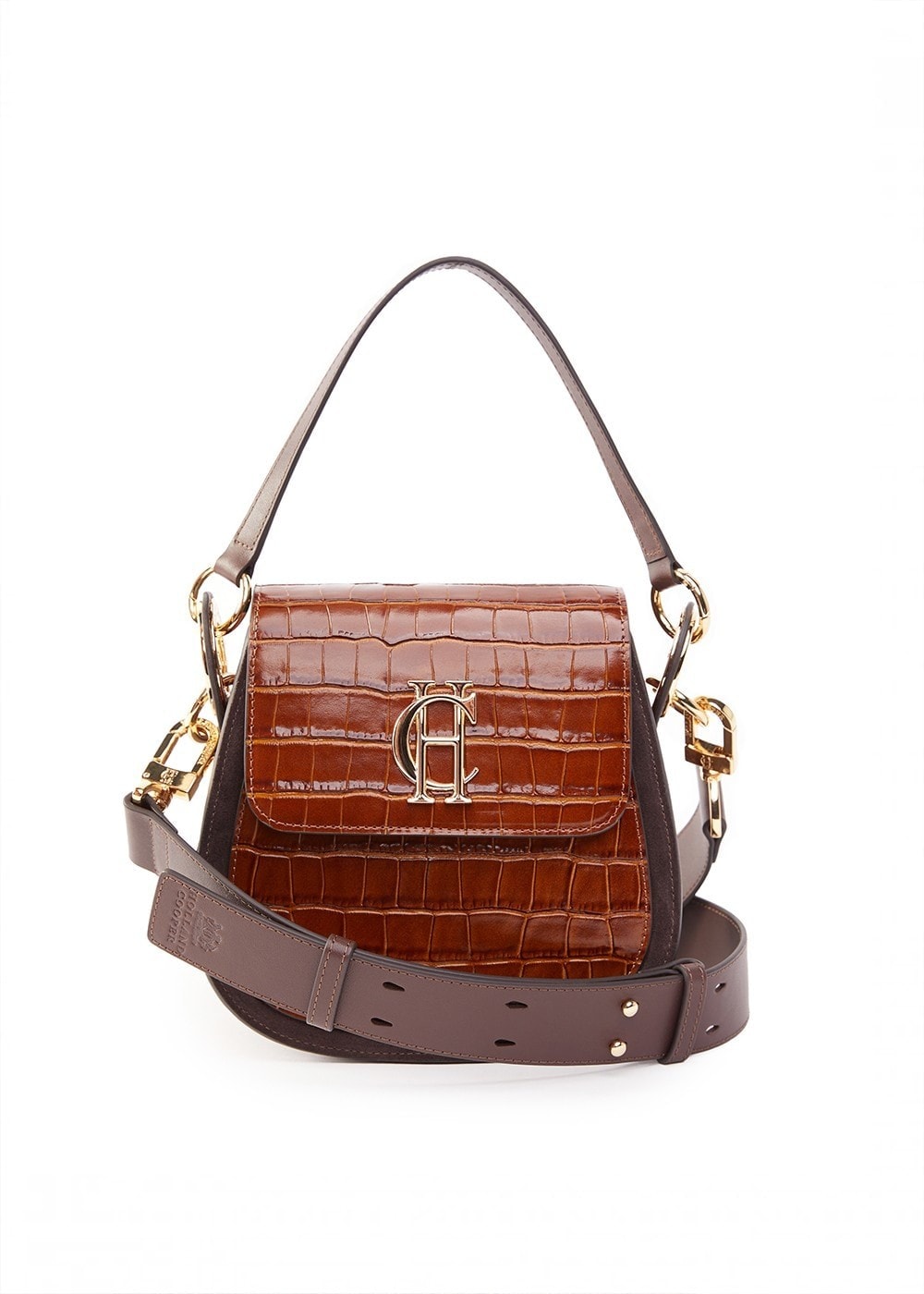 Chelsea Saddle Bag - Tan Croc - 0