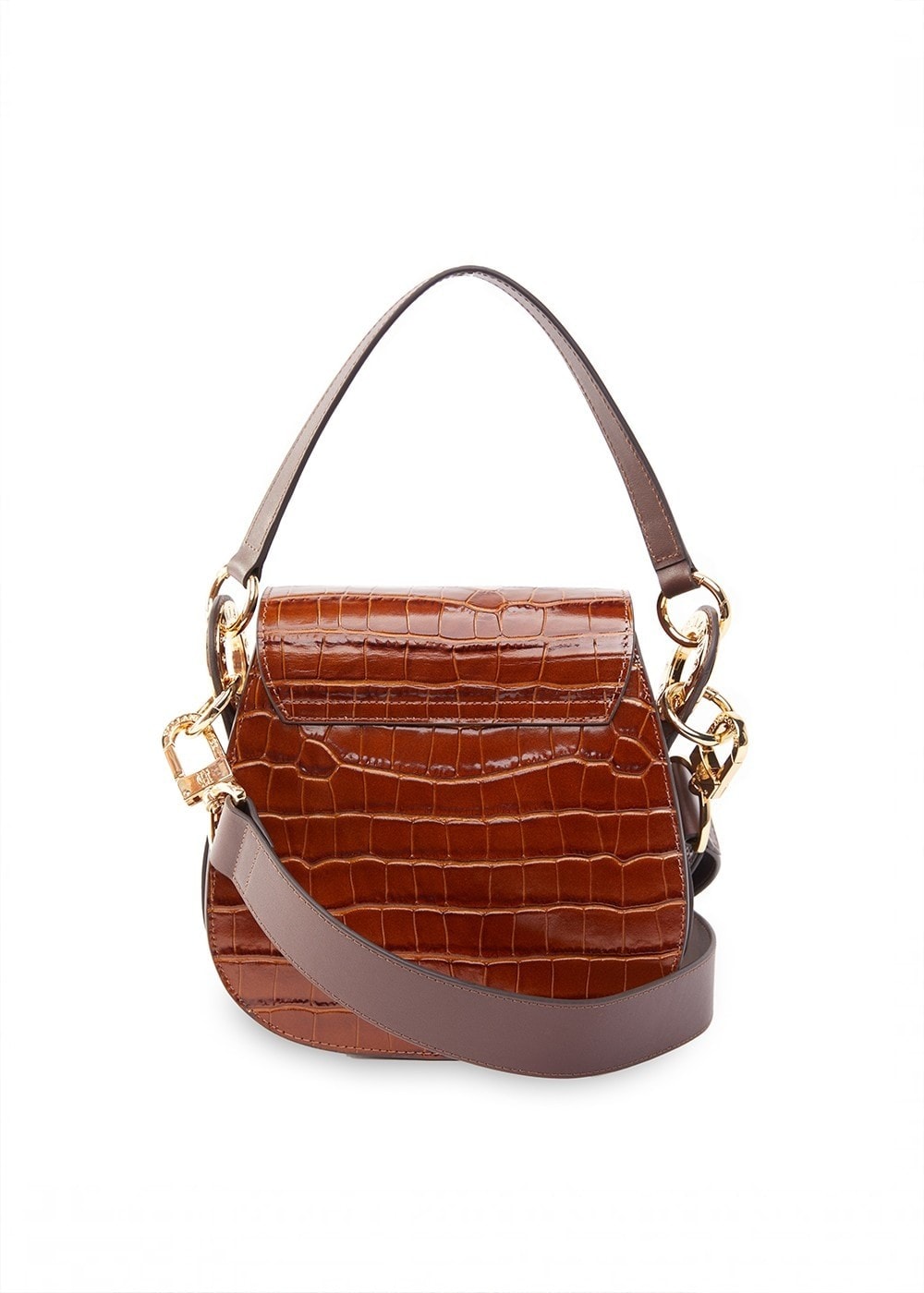 Chelsea Saddle Bag - Tan Croc - 3