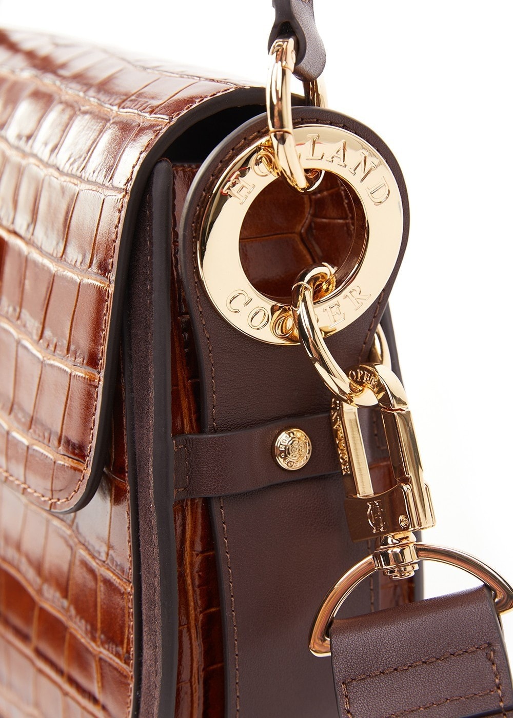 Chelsea Saddle Bag - Tan Croc - 5