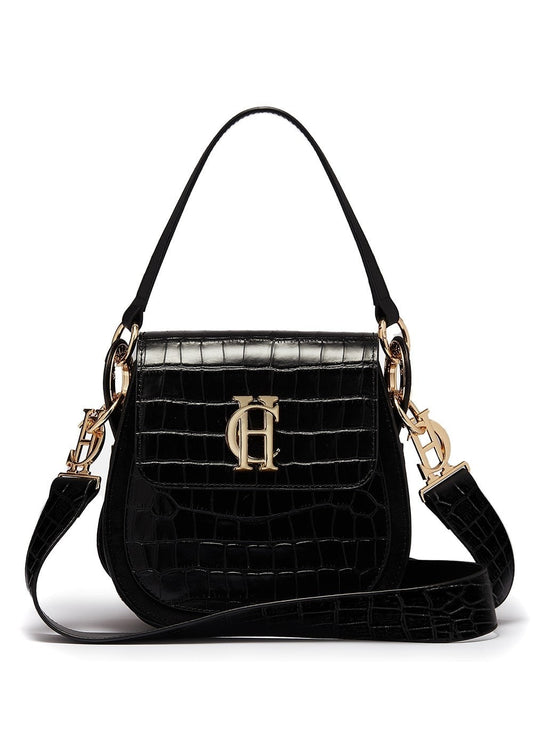 Chelsea Saddle Bag - Black Croc - 0