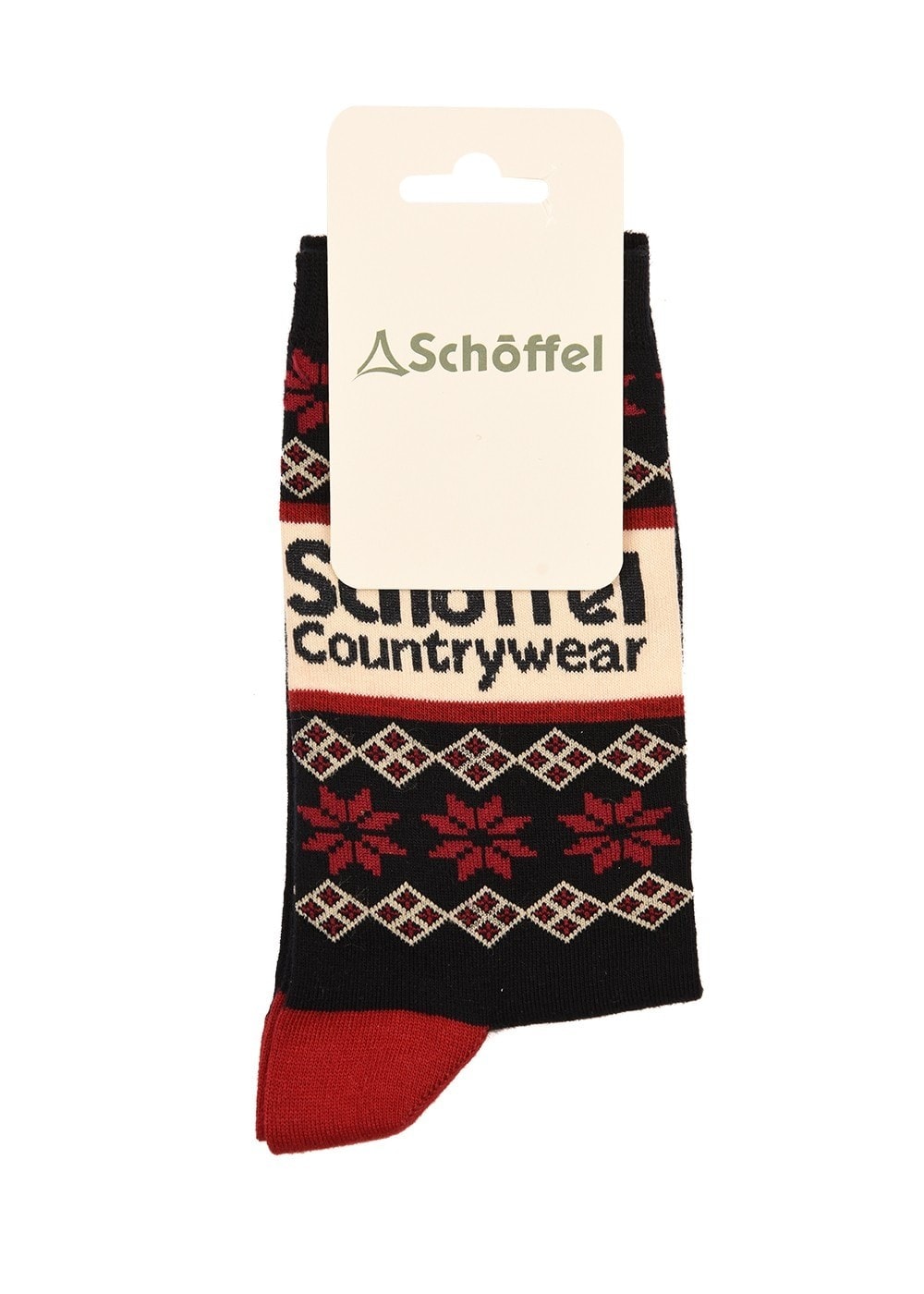 Cotton Socks - Navy Fairisle - 1