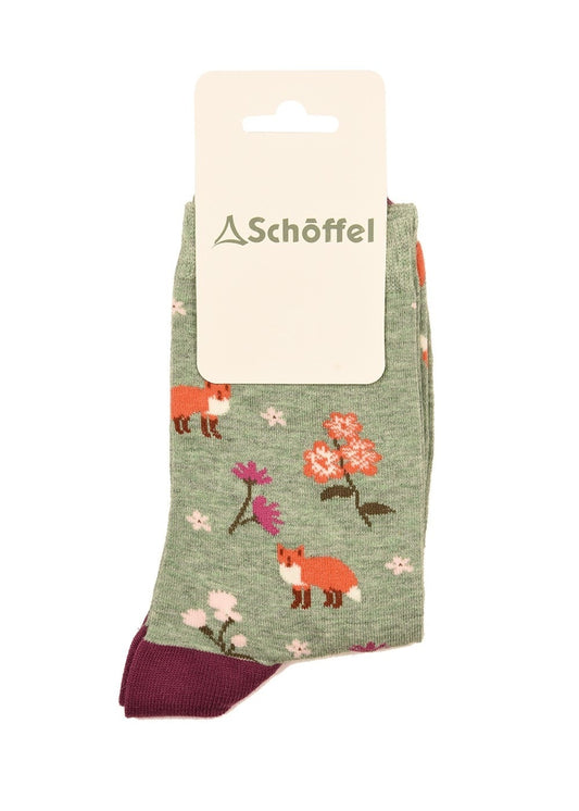 Cotton Socks - Sage Fox - 1