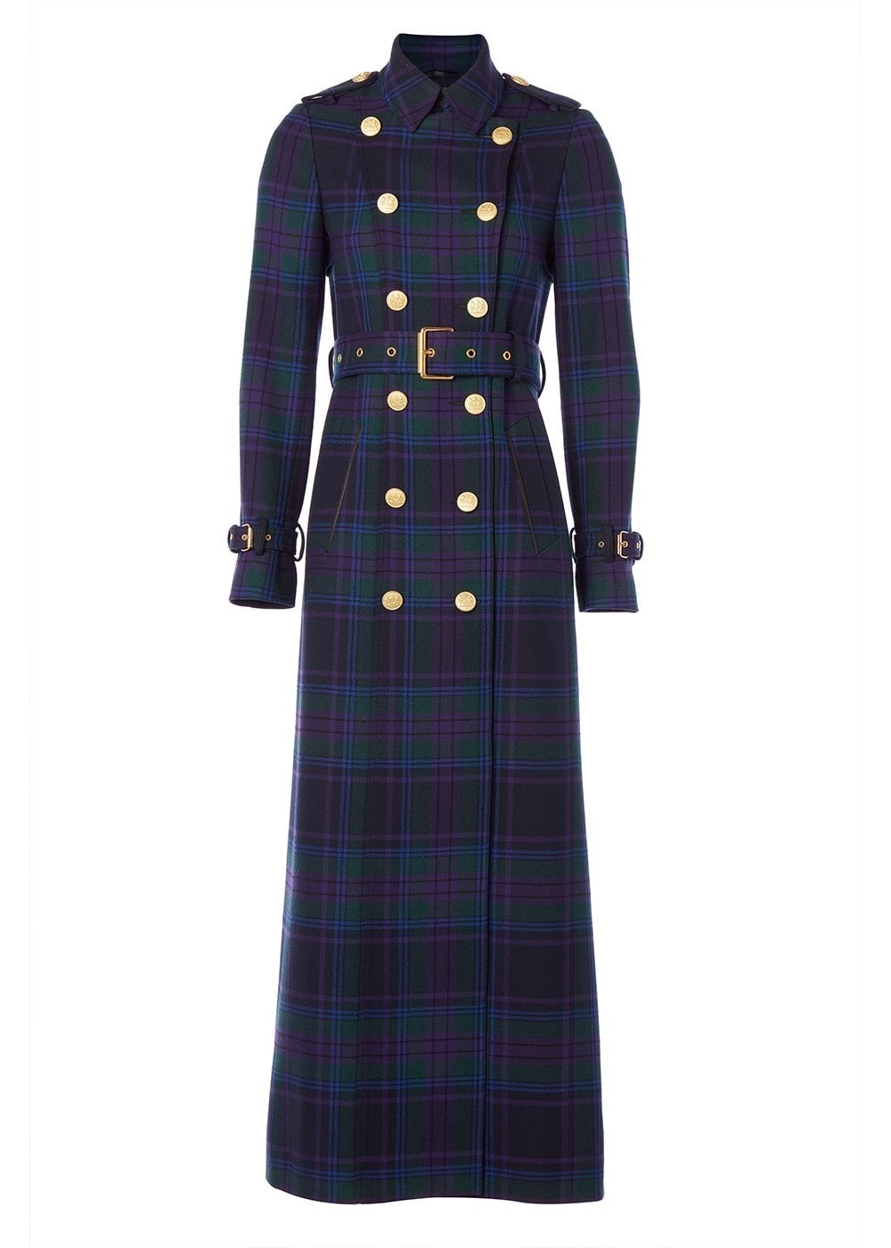 Marlborough Trench Coat Full Length - Heather Tartan - 6