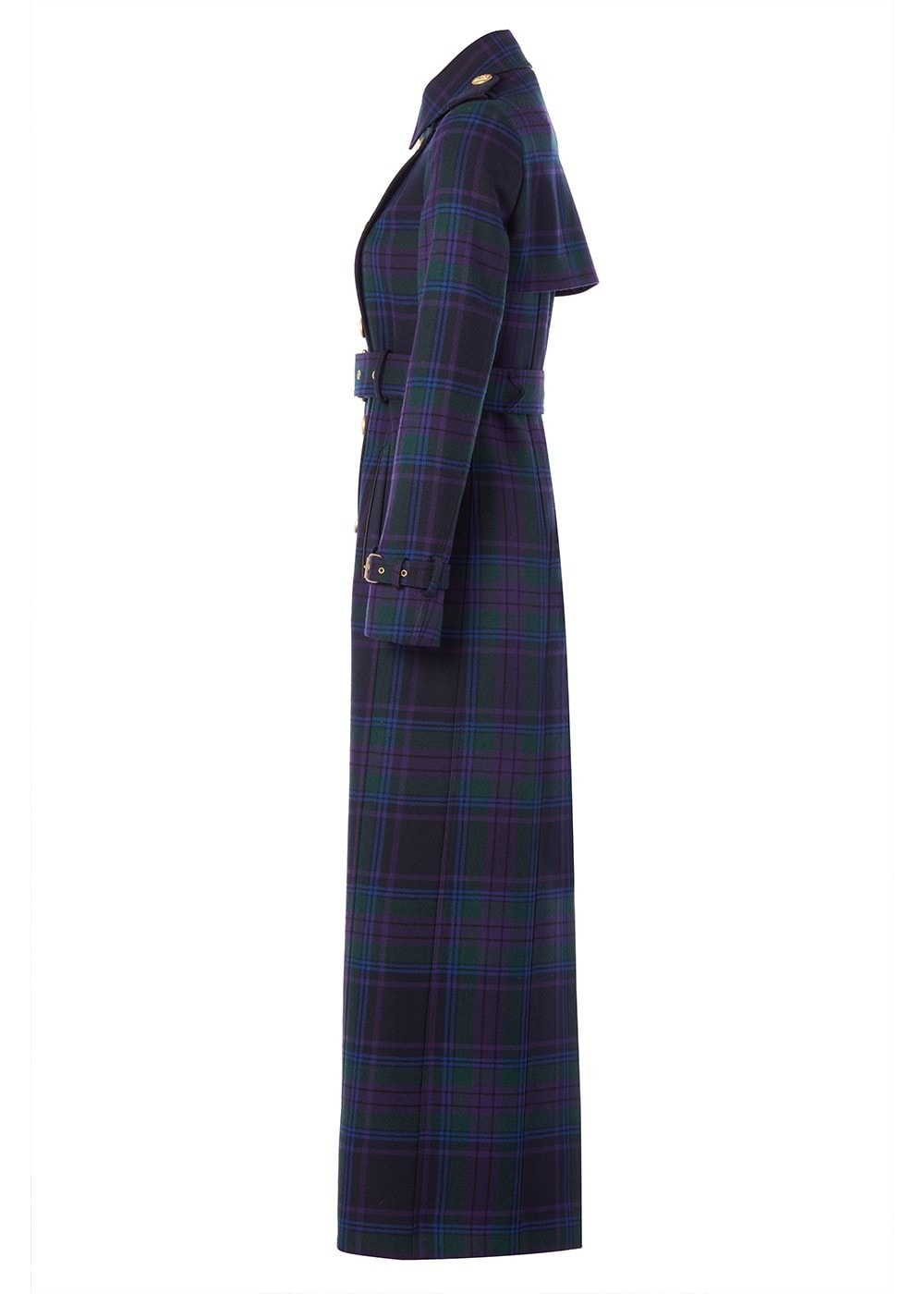 Marlborough Trench Coat Full Length - Heather Tartan - 9