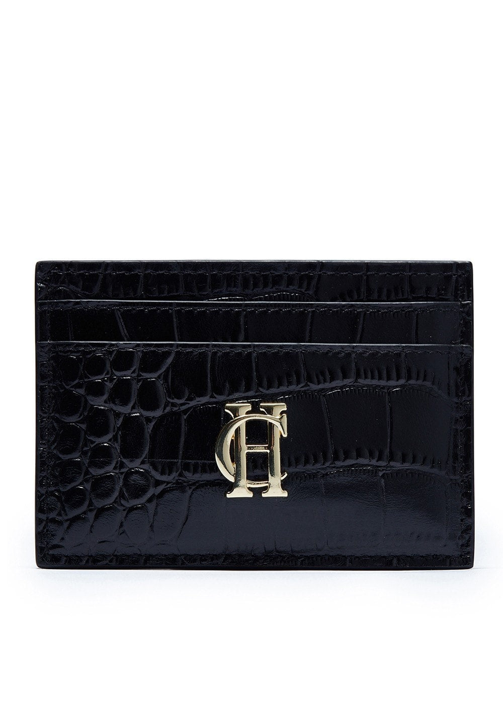 Chelsea Card Holder - Black Croc - 0