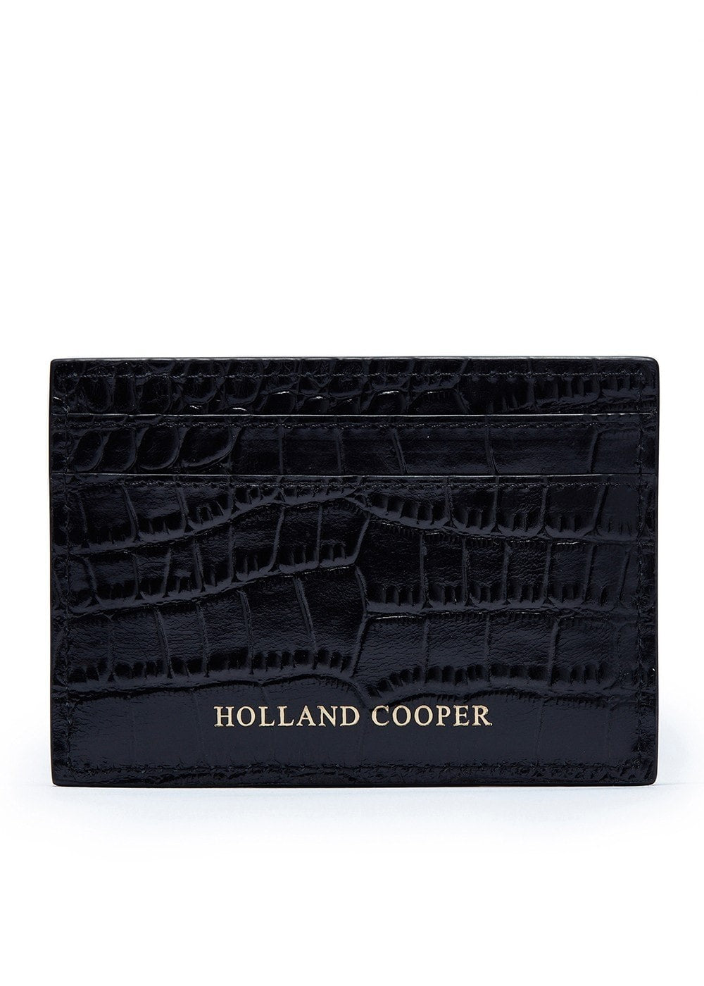 Chelsea Card Holder - Black Croc - 2