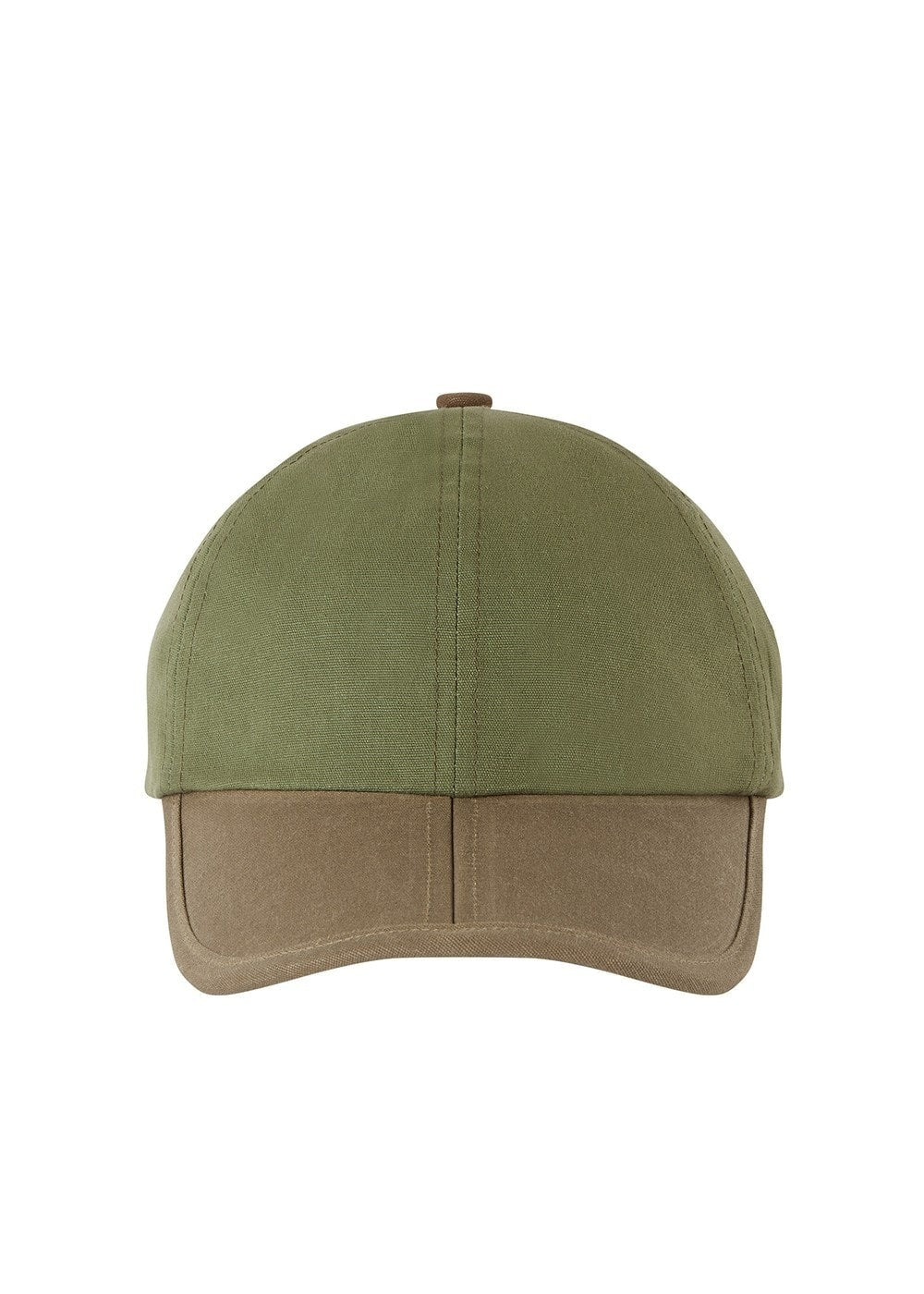 Marham Waterproof Oiled Canvas Cap - Olive and Brown - 3